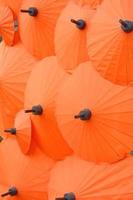thai style orange umbrella