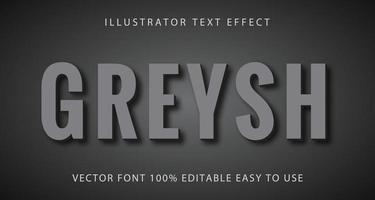 Greysh Gray with Shadow Text Effect vector