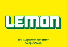 Lemon Green and White Editable Text Effect vector