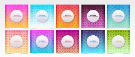 Diamond Pattern Colorful Gradient Covers Set vector