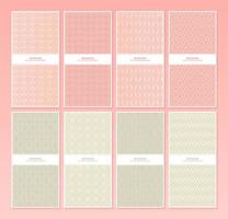 Set of Abstract Pink, Grey Various Patterned Banners vector