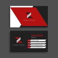 Creative Red Angle Design Business Card Template vector