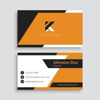 Modern Black and Orange Business Card Template