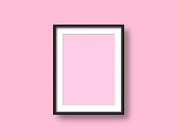 Realistic wall picture frame mockup vector