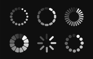 Set of loading icons vector