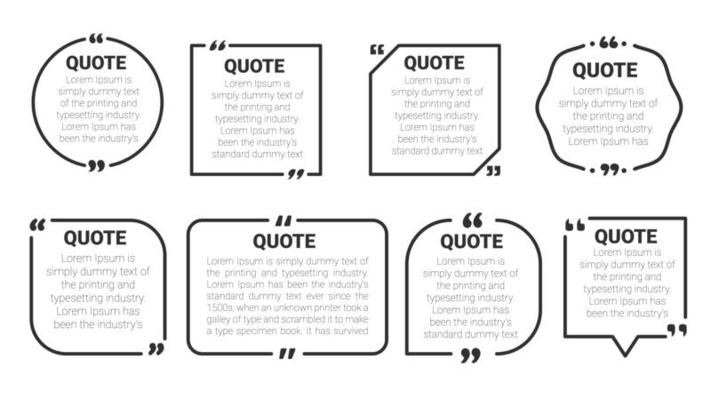 Speech bubble template set