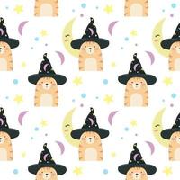 Seamless pattern of cats vector