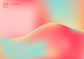 Trendy fluid vivid color gradient wave  vector