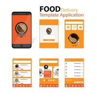 Menu template application  vector