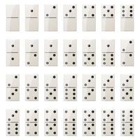 Domino pieces isolated on white background vector