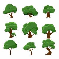 Hand drawn tree collection vector