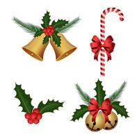 Christmas decoration set  vector