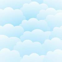 Soft blue clouds vector