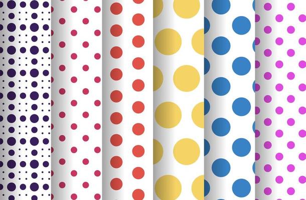Set of seamless circular patterns