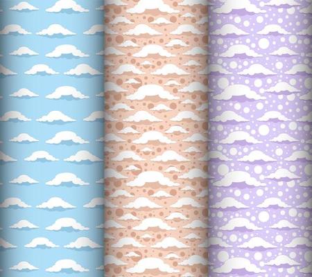 Set of cloud patterns