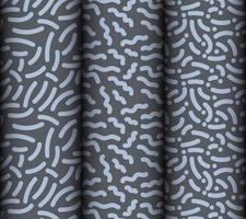 Set of seamless bacteria patterns vector