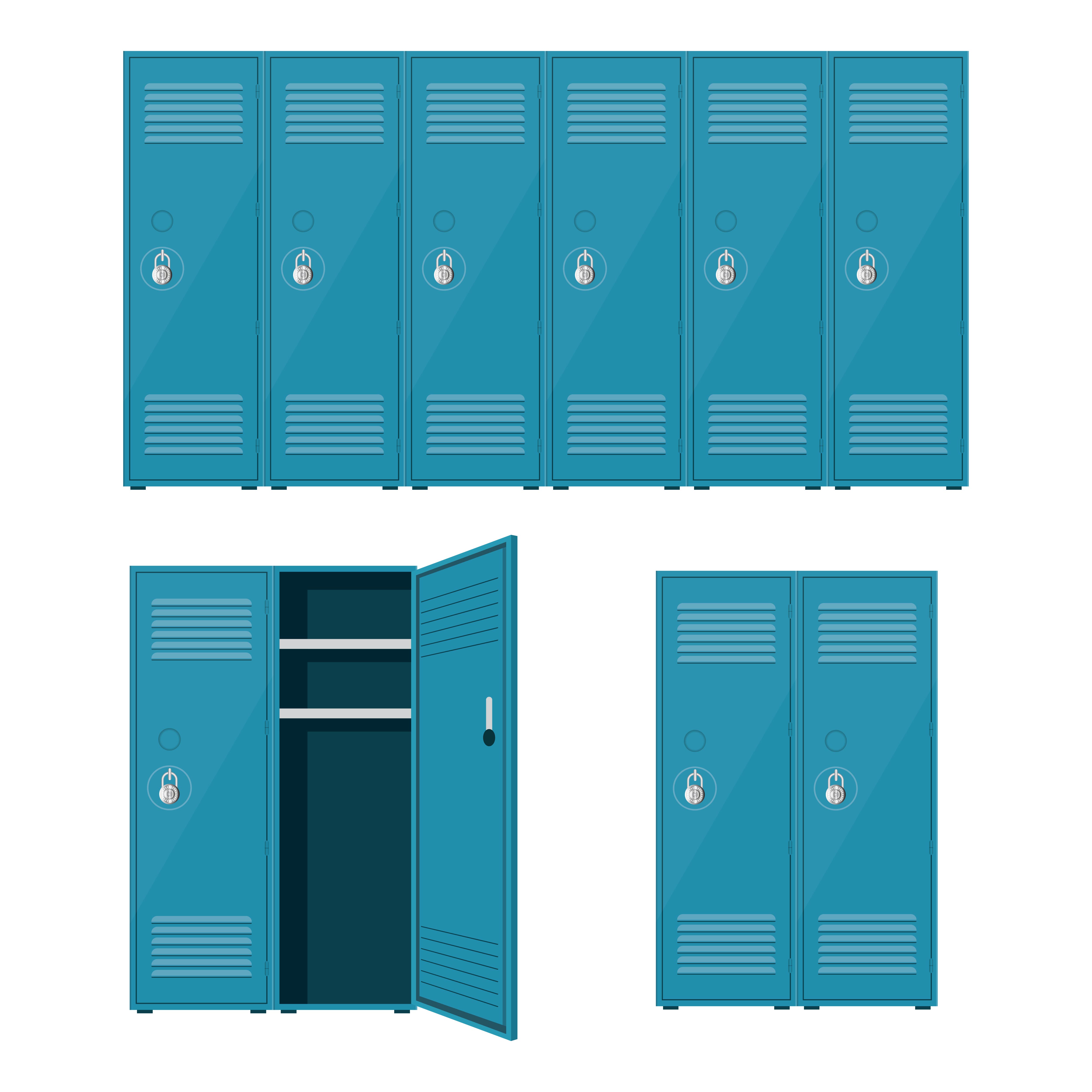 school locker set