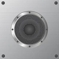 Close up audio speaker design vector