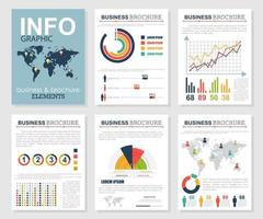 Brochure set with infographic elements