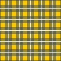 Vertical Yellow, Gray Checkered Plaid Seamless Pattern vector