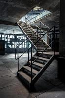 Closeup photo of industrial stairs