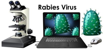 Rabies virus disease design vector