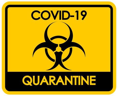 Coronavirus theme with biohazard sign