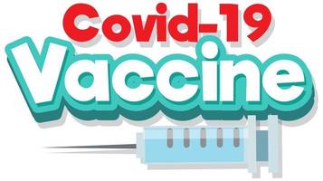 Font design for covid 19 vaccine vector