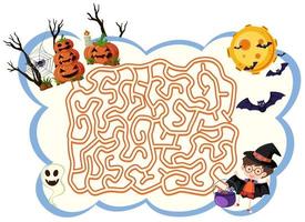 Halloween Maze Game vector