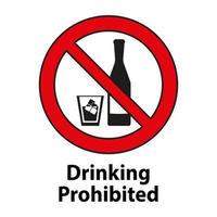 Drinking Prohibited Sign  vector