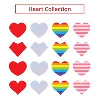 DIfferent shape and pattern hearts vector