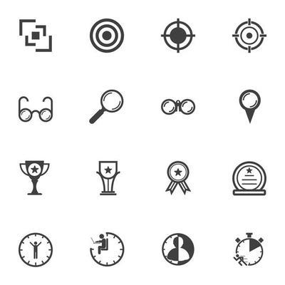 Business target and award icons