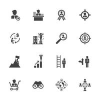 Business management and leader icons