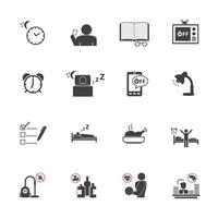 Daily routine icon set vector
