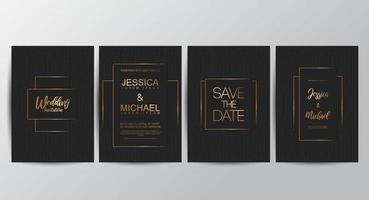 Set of Save The Date Cards vector