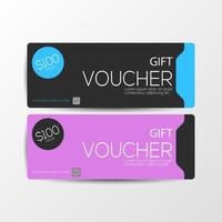 Promotion gift voucher cards vector