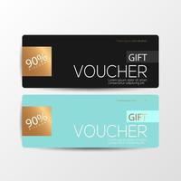 Sale gift voucher cards set vector