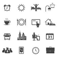 Business and daily routine icon set  vector