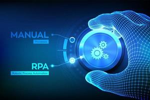 automatización de procesos robóticos vector