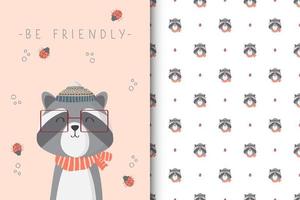 Be Friendly Racoon vector