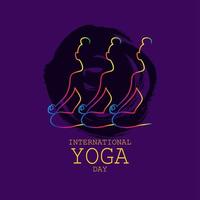 International Yoga Day Purple Poster 