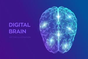 Digital brain IQ testing vector