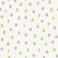 Seamless multicolor number pattern background  vector