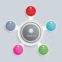 5 infographic circle and network template  vector