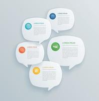 Infographics with speech bubble  vector