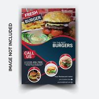 folleto publicitario para restaurantes vector