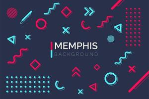 Geometric memphis shape elements  vector