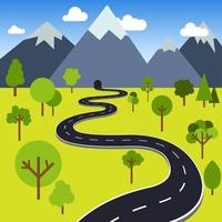 Road to Mountain Tunnel vector