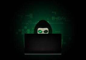 Computer hacker technology design vector