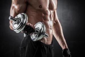 Fitness with dumbbells photo